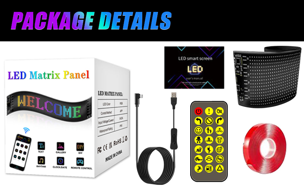 Miootly RGB Led Matrix Pixel Panel 16*64 LEDS Detailed view