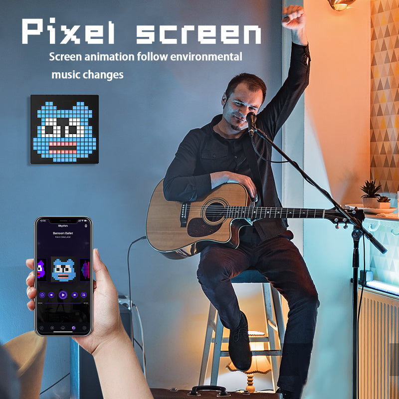 Miootly 16x16 LEDS Pixel Art  Programmable Social Media Counter 7.9-Inch Display