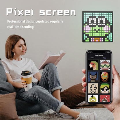 Miootly 16x16 LEDS Pixel Art  Programmable Social Media Counter 7.9-Inch Display