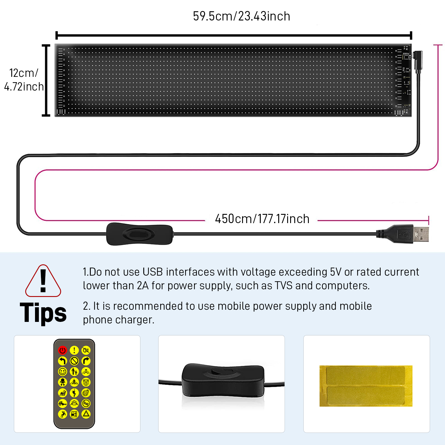 Miootly RGB Led Matrix Pixel Panel 16*96 LEDS