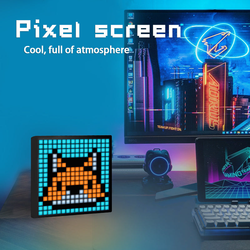 Miootly 16x16 LEDS Pixel Art  Programmable Social Media Counter 7.9-Inch Display