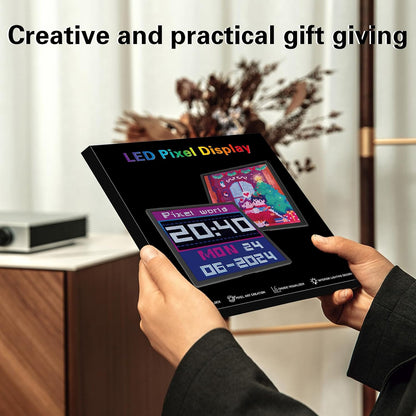Miootly 64x64LEDS Pixel Art  Programmable Social Media Counter 10.23-Inch Display