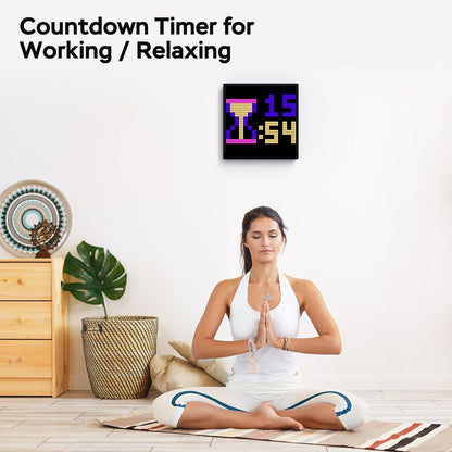 Miootly 32x32 LEDS Pixel Art  Programmable Social Media Counter 7.9-Inch Display