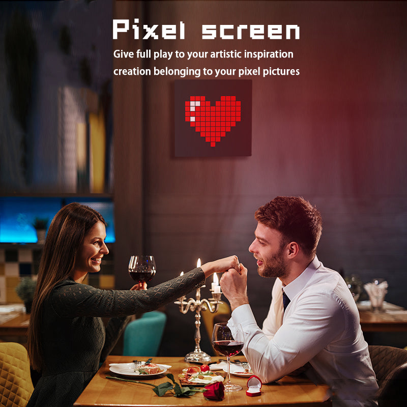 Miootly 16x16 LEDS Pixel Art  Programmable Social Media Counter 7.9-Inch Display