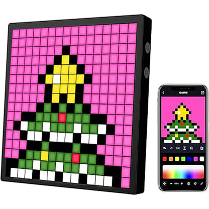Miootly 16x16 LEDS Pixel Art  Programmable Social Media Counter 7.9-Inch Display
