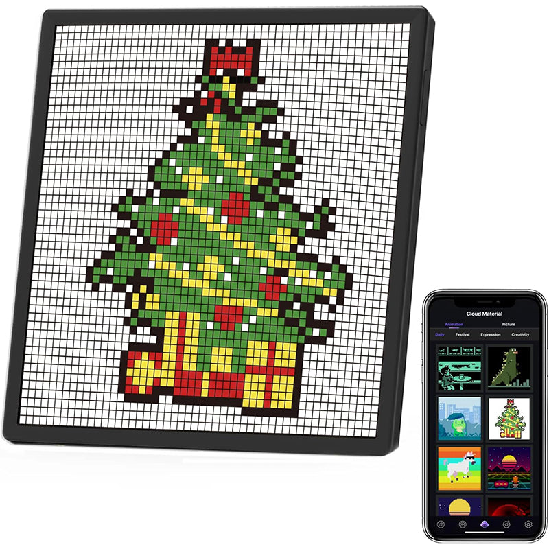 Miootly 64x64LEDS Pixel Art  Programmable Social Media Counter 10.23-Inch Display