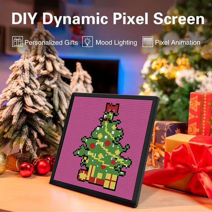 Miootly 64x64LEDS Pixel Art  Programmable Social Media Counter 10.23-Inch Display