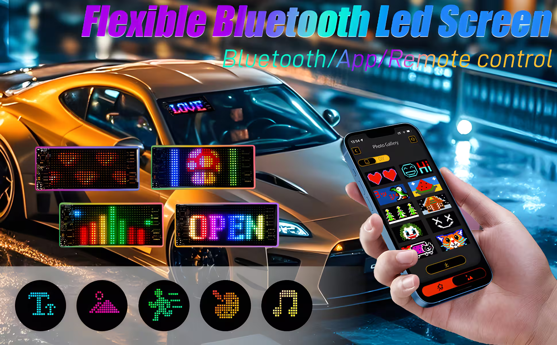 Miootly RGB Led Matrix Pixel Panel 16*32 LEDS Front view