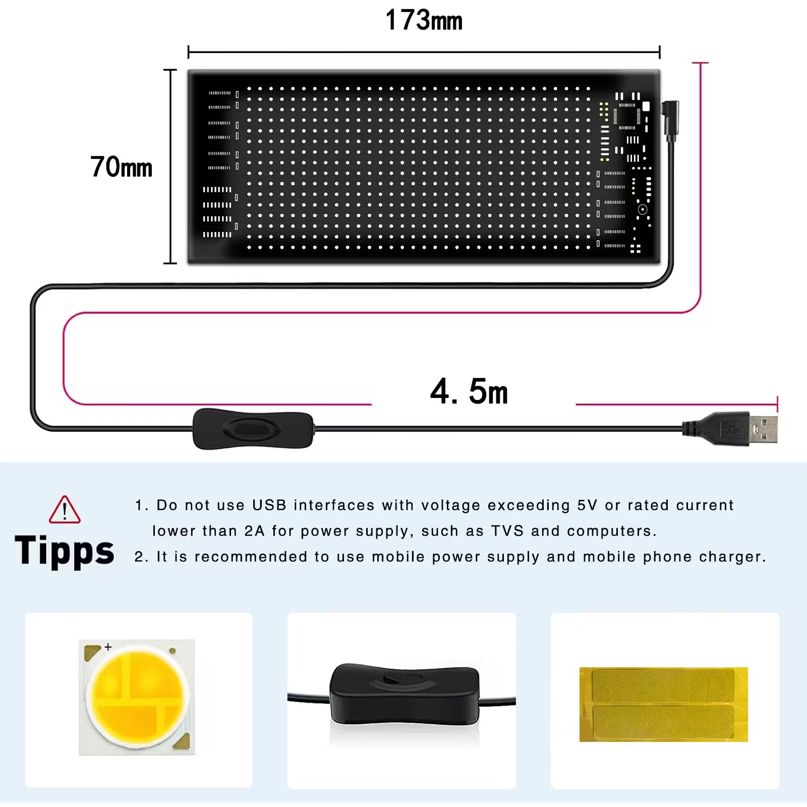 Miootly RGB Led Matrix Pixel Panel 16*32 LEDS Detailed view