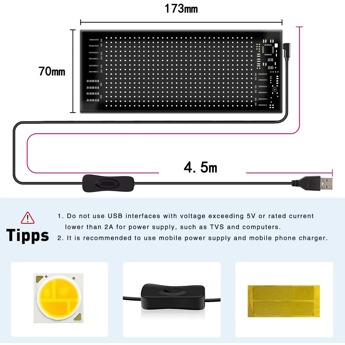 Miootly RGB Led Matrix Pixel Panel 16*32 LEDS Detailed view