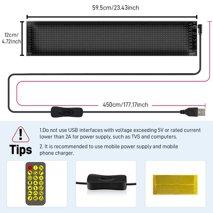 Miootly RGB Led Matrix Pixel Panel 1696 LEDS Detailed view