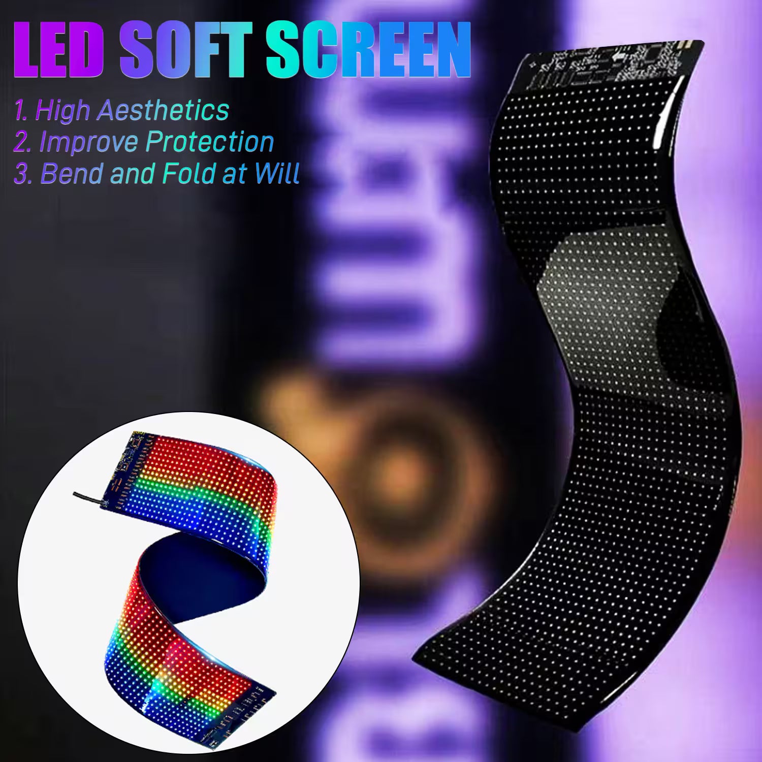Miootly RGB Led Matrix Pixel Panel 20*64 LEDS Detailed view